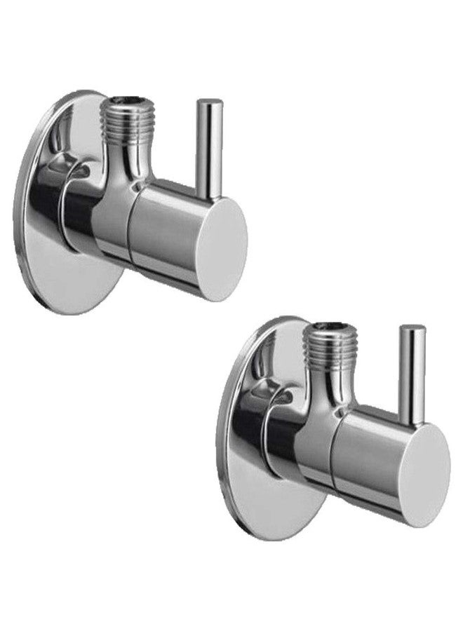 MLD AFL 3435 Angle Valve/Valve Adapter Chrome Finish/Angle Cock/Stop Cock Brass/Quarter Turn Angle Valve Tap with Wall Flange/Size 1/2inch